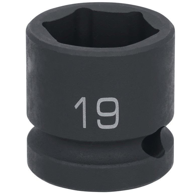 1/2" Drive 6 pt. Stubby Impact Socket - 19mm
