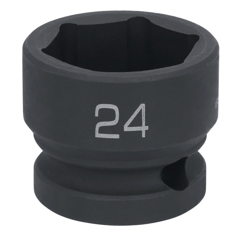 1/2" Drive 6 pt. Stubby Impact Socket - 24mm
