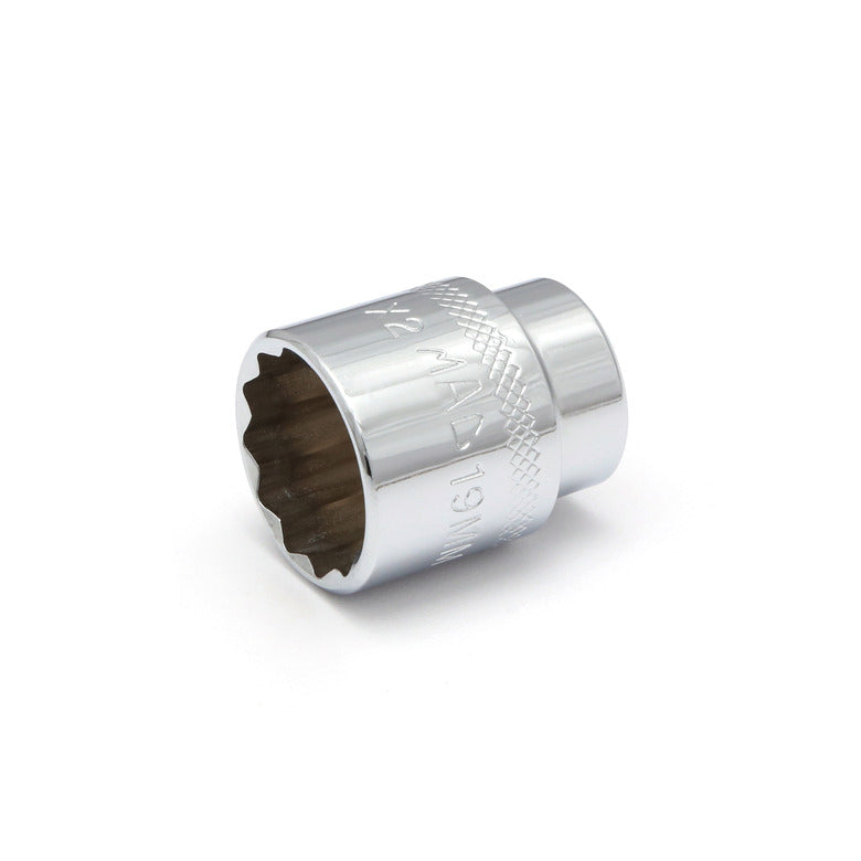 3/8" Drive Socket 19mm - 12-PT.