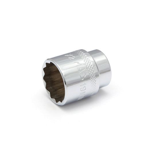 3/8" Drive Socket 19mm - 12-PT.