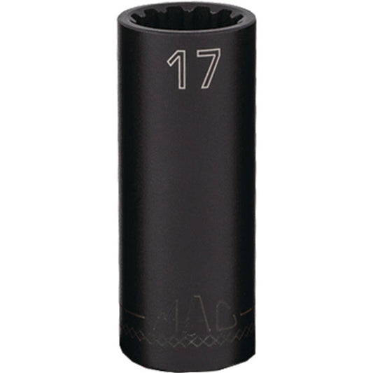 3/8" Drive Deep Spherical Impact Socket - 17mm