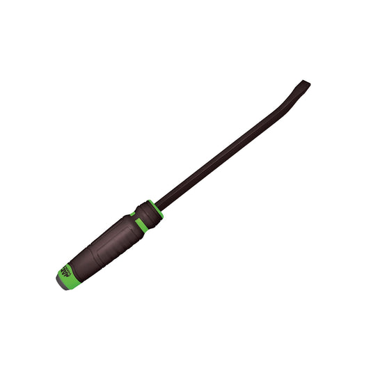 Capped Comfort-Handle 3/8" Curved-Head Pry Bar 15" Green
