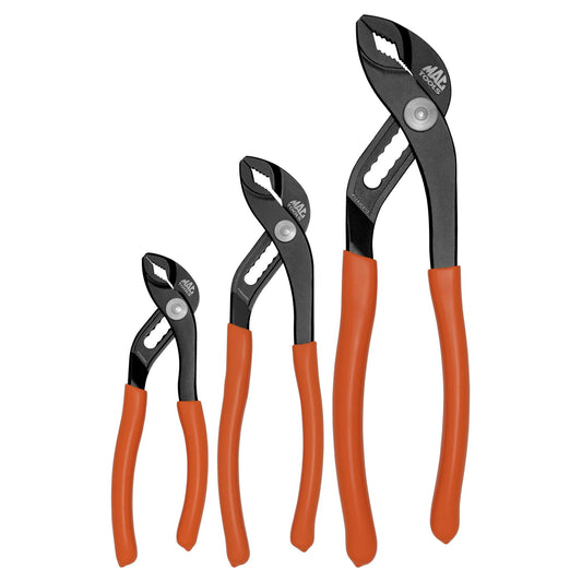 3-PC. Adjustable Joint C.S.T. Pliers Set HI-VIZ Orange