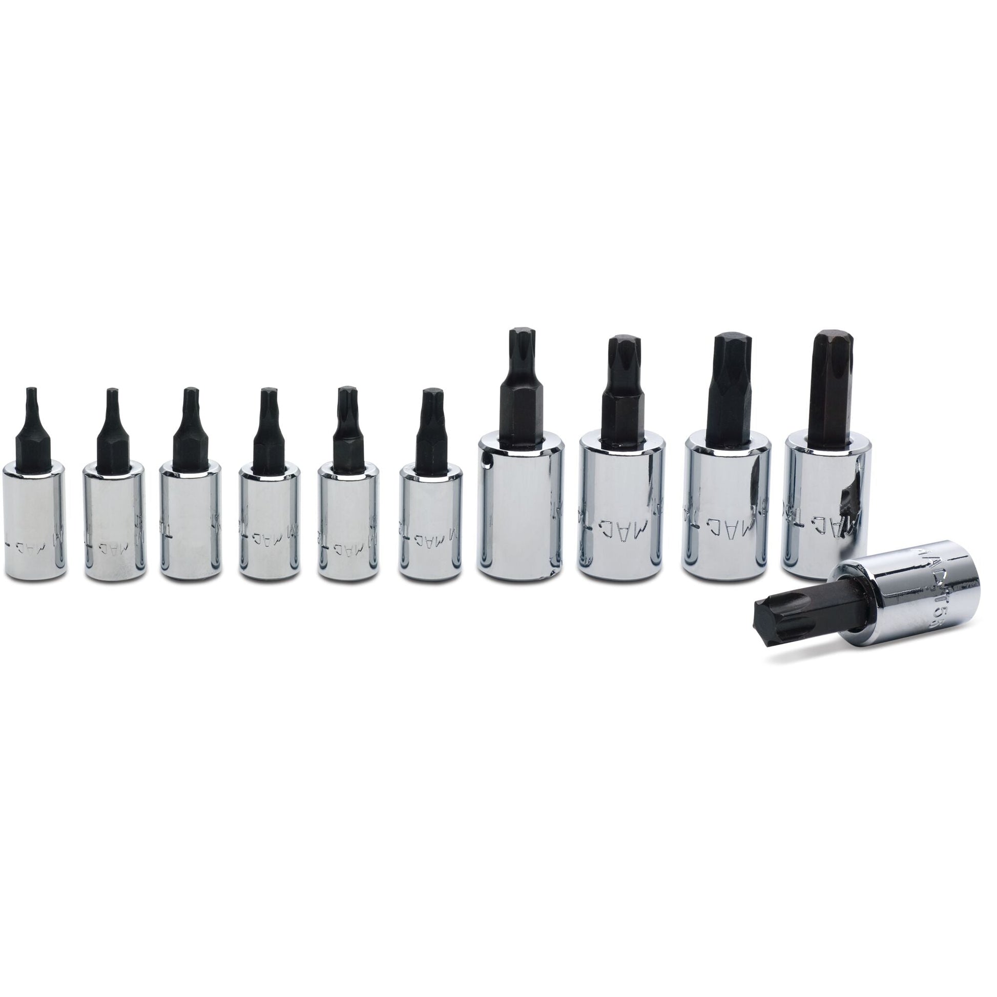 Driver Set, Torx in Metal Tray 1/4" and 3/8" Drive - 11-PC.