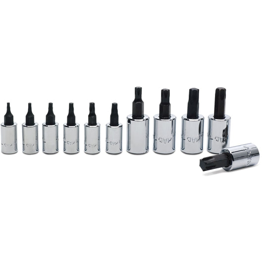 Driver Set, Torx in Metal Tray 1/4" and 3/8" Drive - 11-PC.