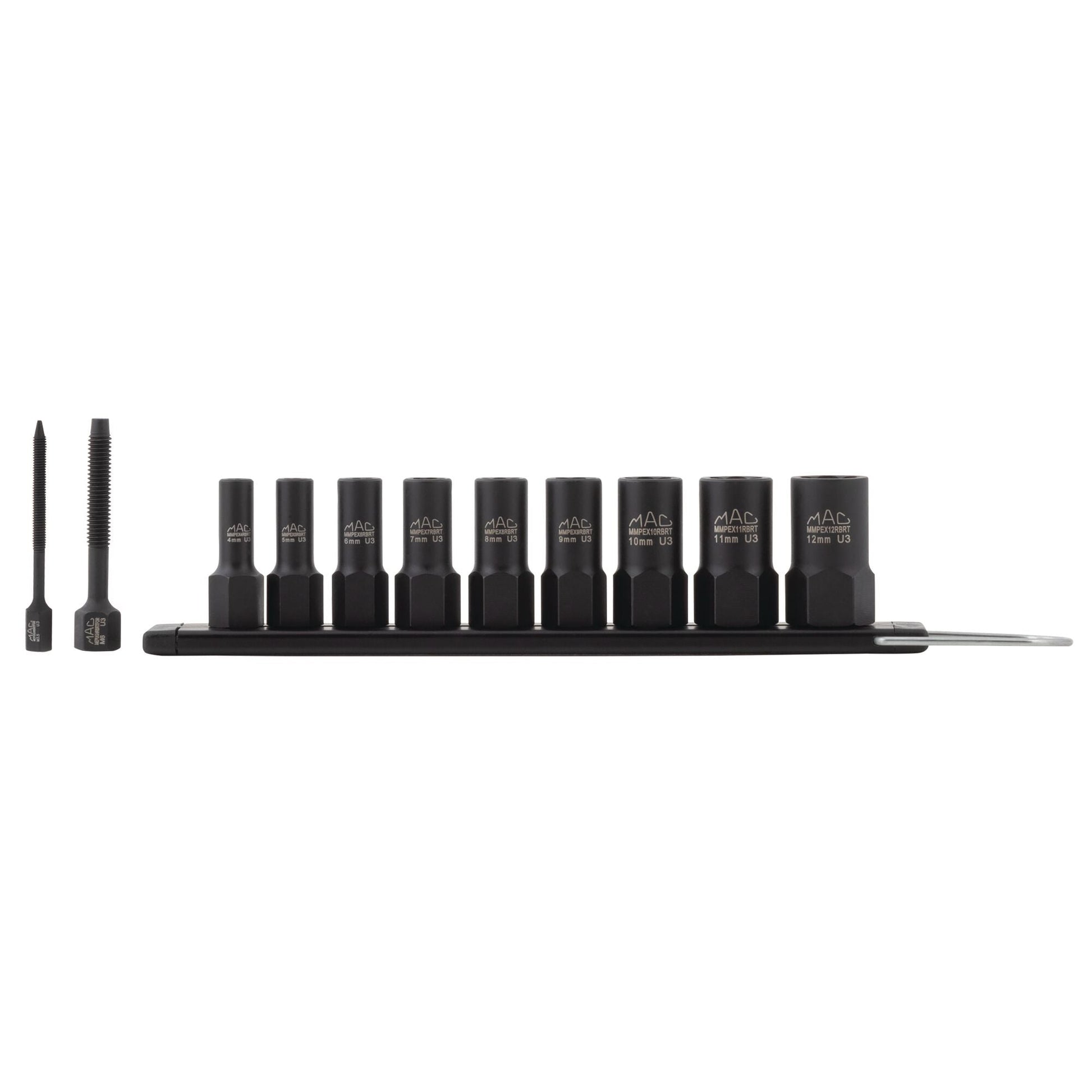 9-PC. 1/4" Drive R.B.R.T™ Metric Impact Foreign Object Removal (FOR) Extractor Socket Set