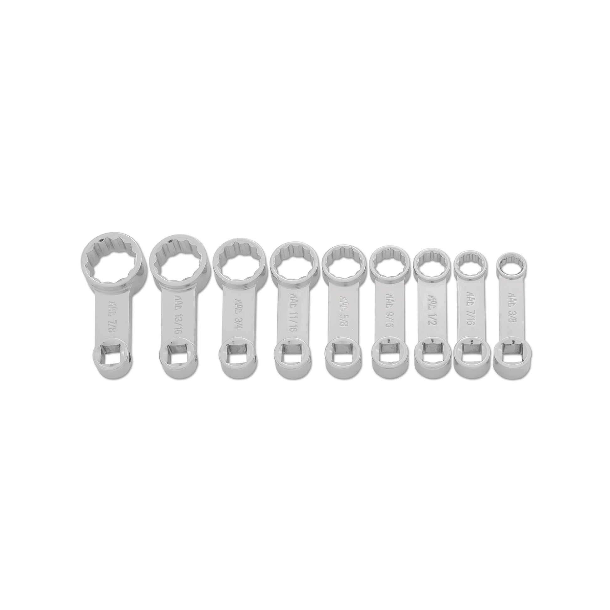 9-PC. 3/8" Drive SAE Box End Torque Adapter Set - 12-PT.