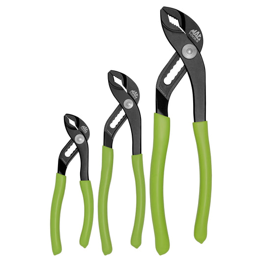 3-PC. Adjustable Joint C.S.T. Pliers Set HI-VIZ Green