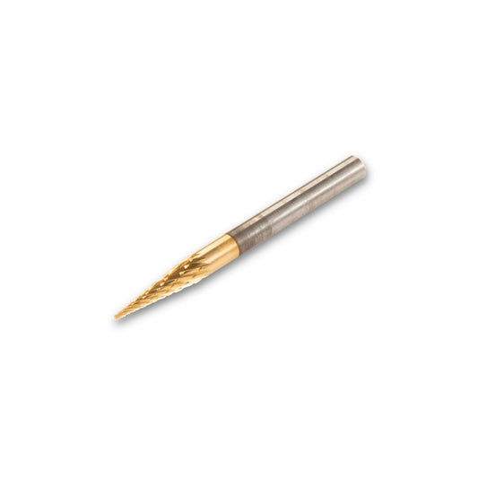 14° Cone Mini Titanium Nitride Coating Carbide Burr