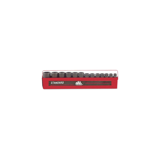 13-PC. 1/2" Drive SAE Deep Impact Socket Set - 6-PT.