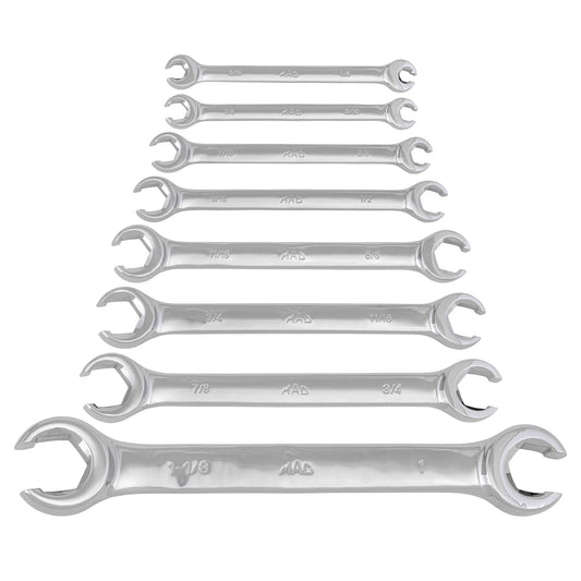 8-PC. SAE Flare Nut Wrench Set