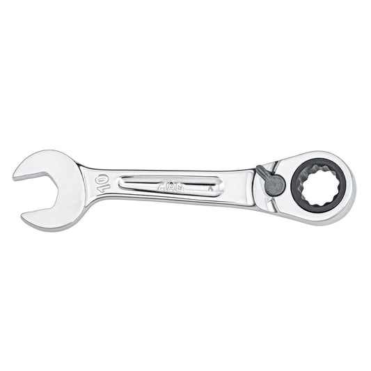 Stubby Reversible Ratcheting Wrench Set 10mm - 12-PT.