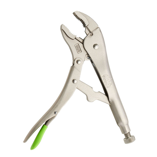 10" Curved Jaw Trigger Release Locking Pliers with Wire Cutter - Green
