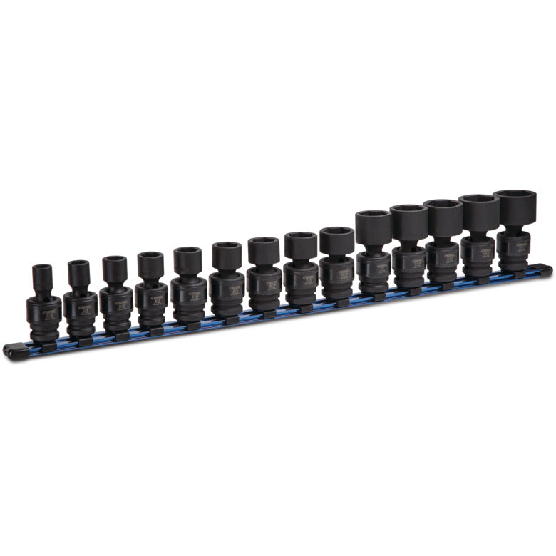 14-PC. 1/2" Drive SAE Universal Impact Socket Set 6-PT.