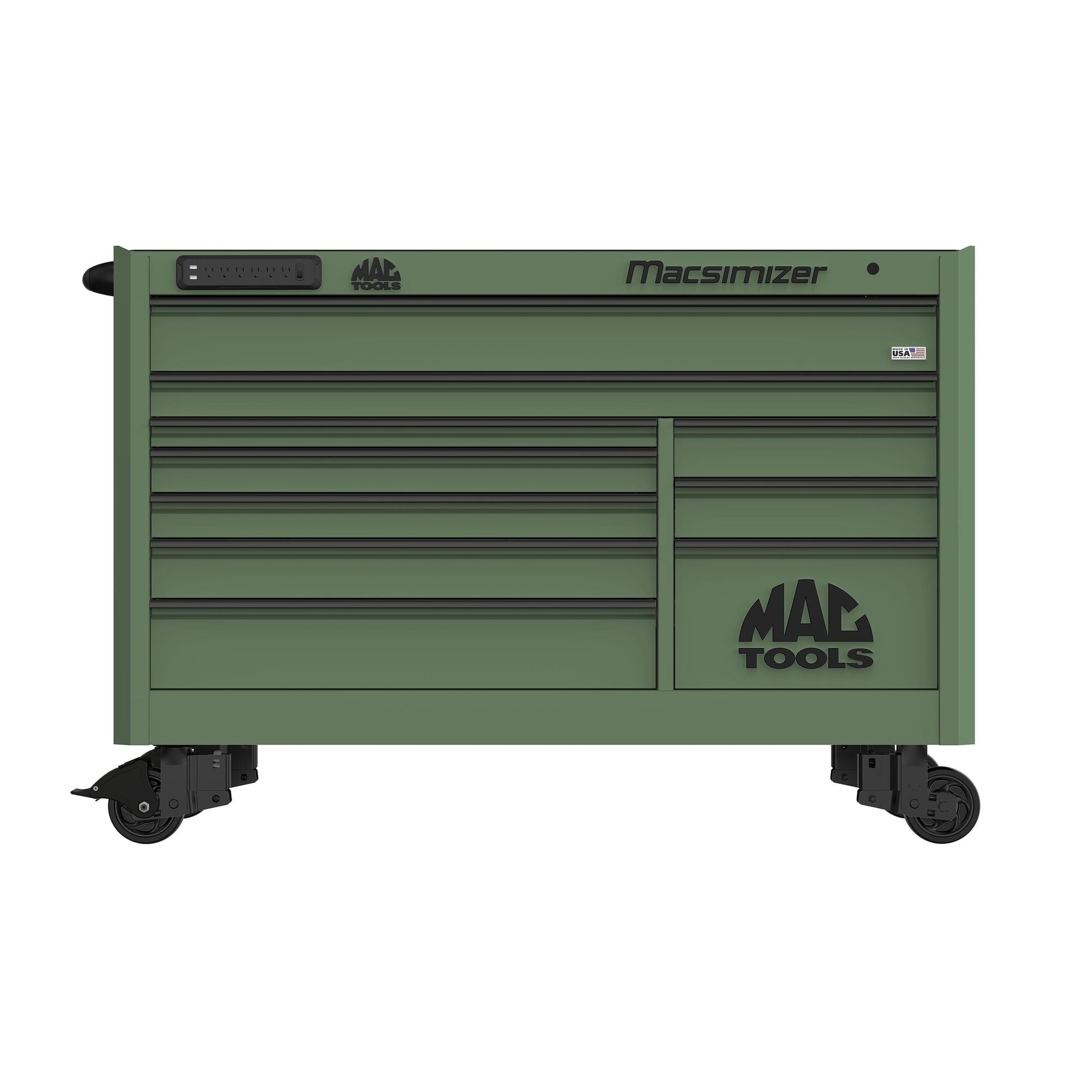Macsimizer® 10-Drawer Workstation - Olive Green