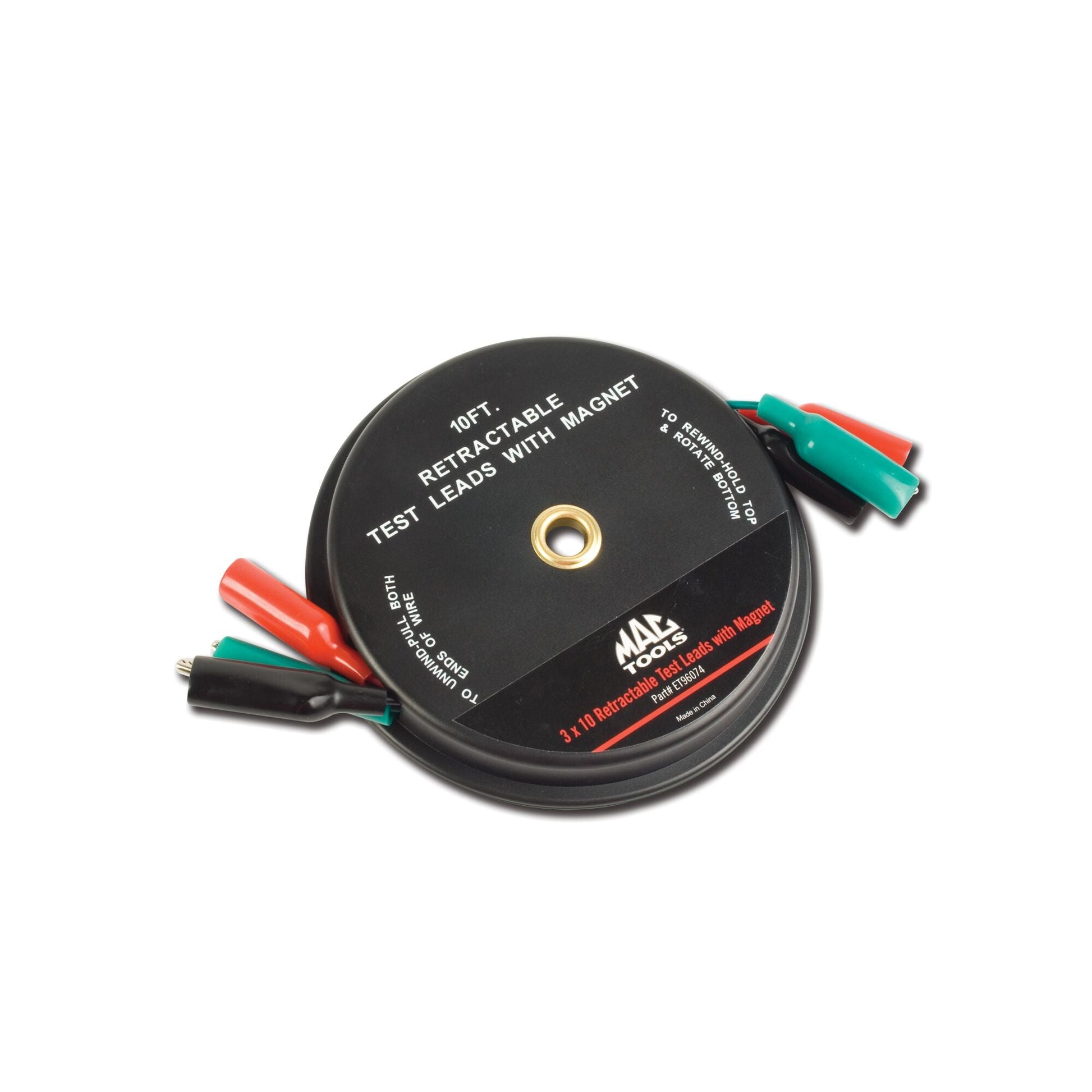 3-PC. Retractable Magnetic-Body Test Lead Set 10'